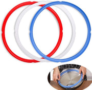 Afdichtringe per Instant Pot 6 litri - Colore rosso/blu e trasparente - 3 pacchi di sostituzione di afdichtringe in silicone di alta qualità per Instant Pot 6 litri - Modello compatibile: Instant Pot 6 litri