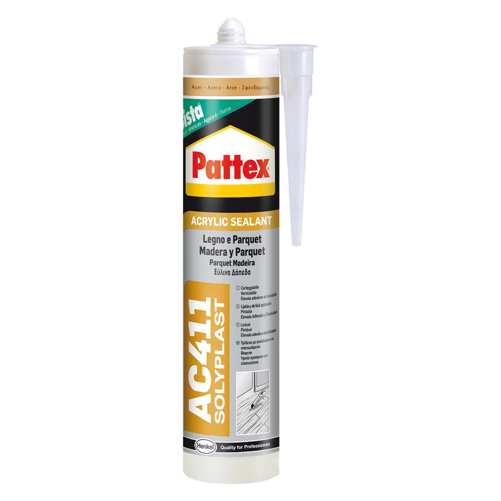 SILICONE ACRILICO PER LEGNO E PARQUET 'PATTEX AC41 ml 300 - Pino  - PATTEX