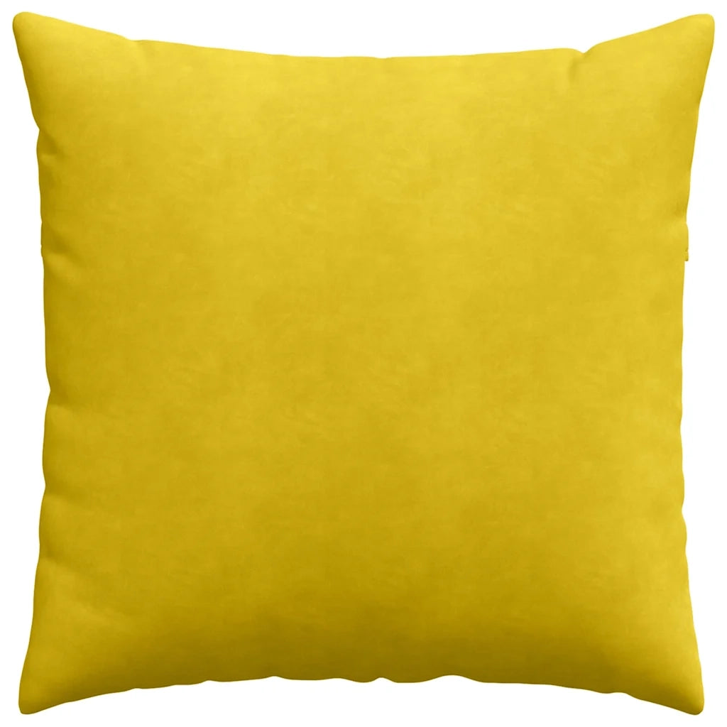 Cuscini da Divano 2 pz | Cuscini per sedie Giallo 80 x 80 cm Tessuto in Cords