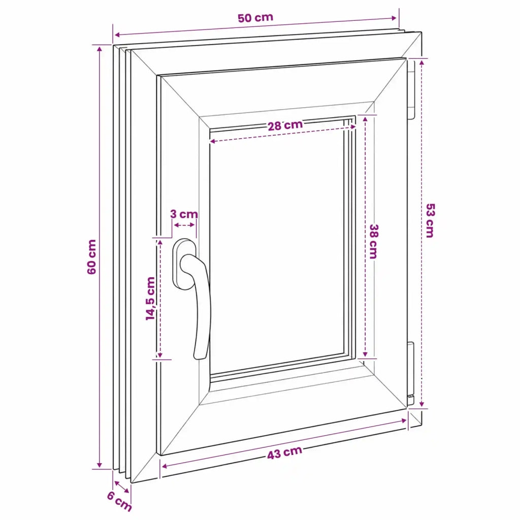 Finestra per Soffitta RISOR 50 x 60 cm PVC e Vetro 42047864