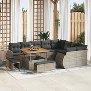 Set Divano da Giardino 12 pcs Grigio polyrattan 3361908