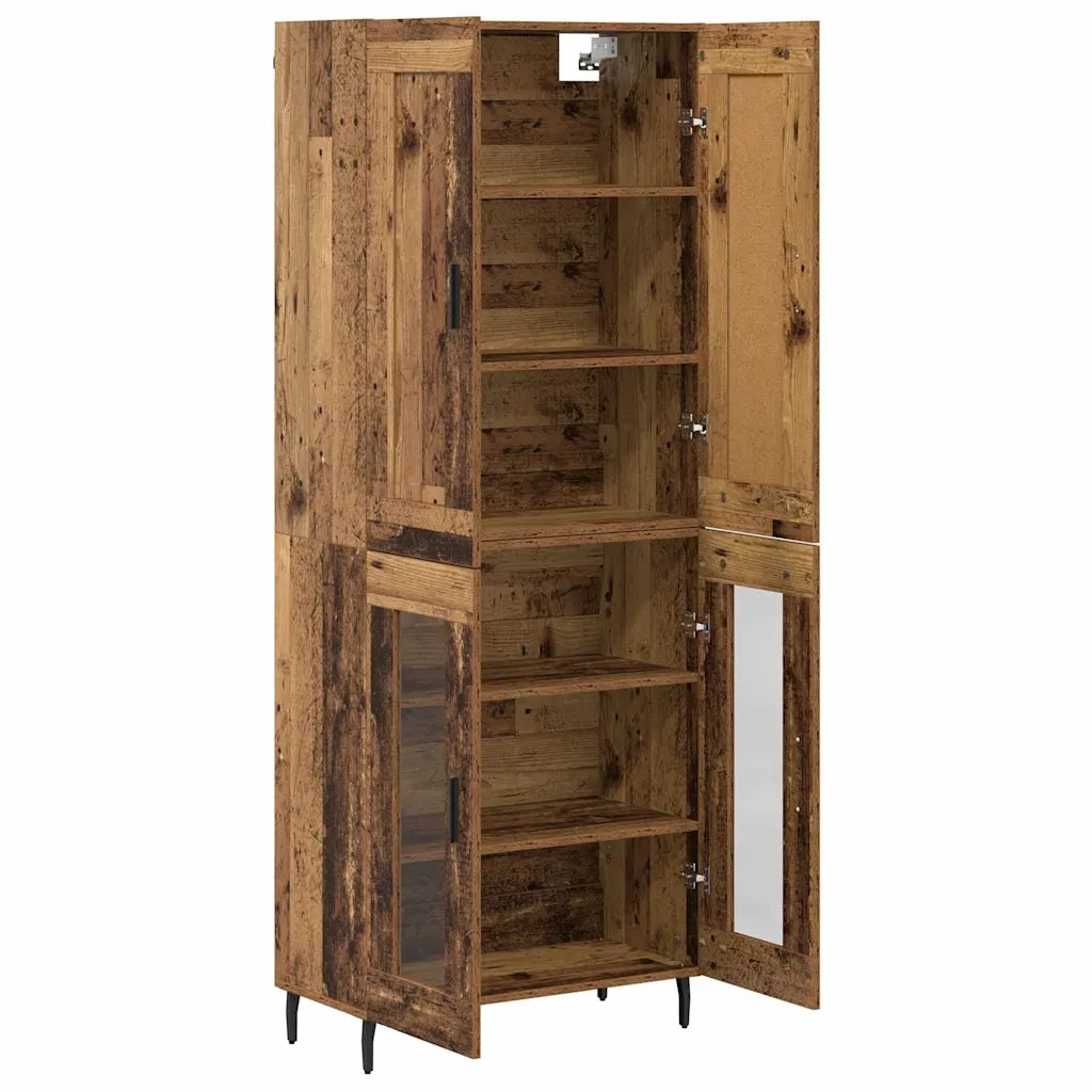Credenza 2 pcs Legno vecchio Legno multistrato