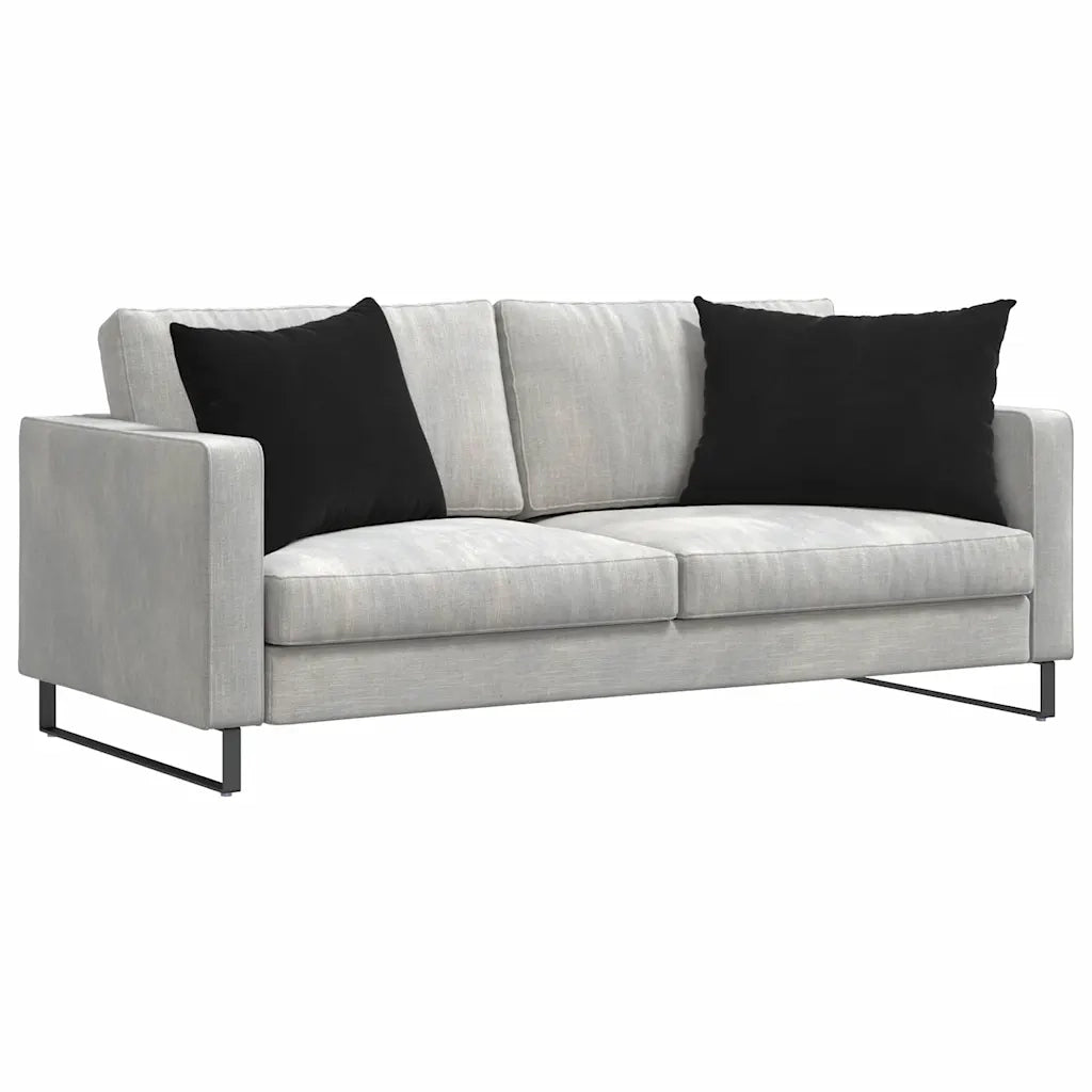 Cuscini da Divano 2 pz-Set di 2 Cuscini per Sofa Nero 70 x 50 cm Tessuto in Cords