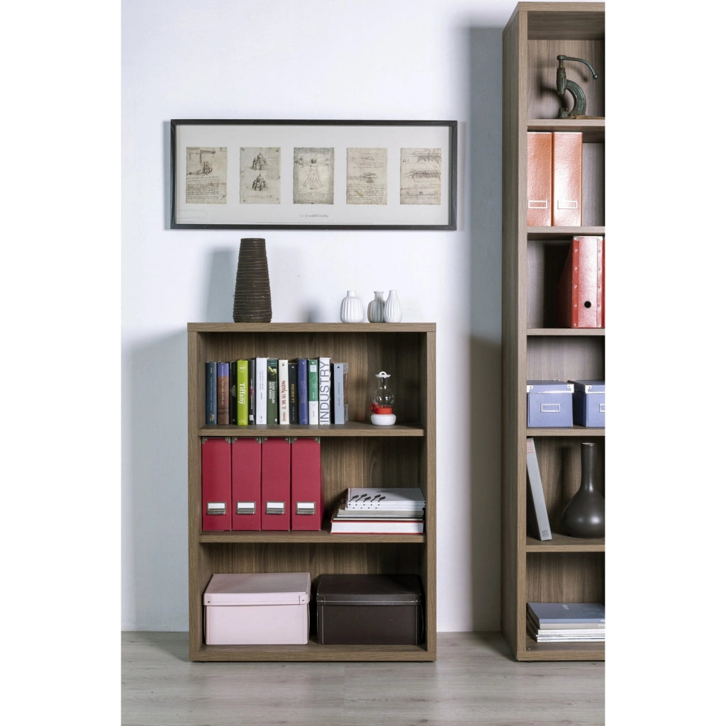 LIBRERIA DAVINCI 81,5X35,5XH112CM NOCE BRERA