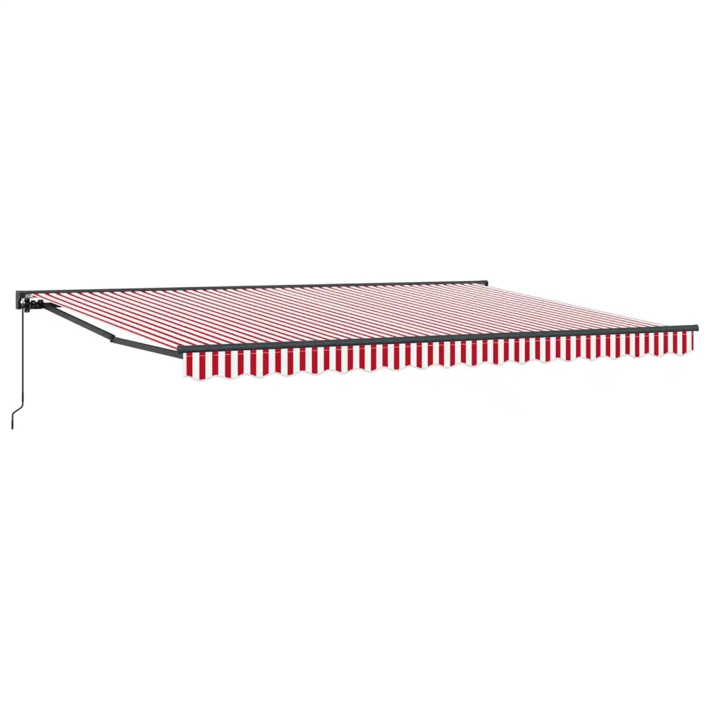 Tenda retrattile manuale Rosso e Bianco 4,5 × 3,5 m 3420467