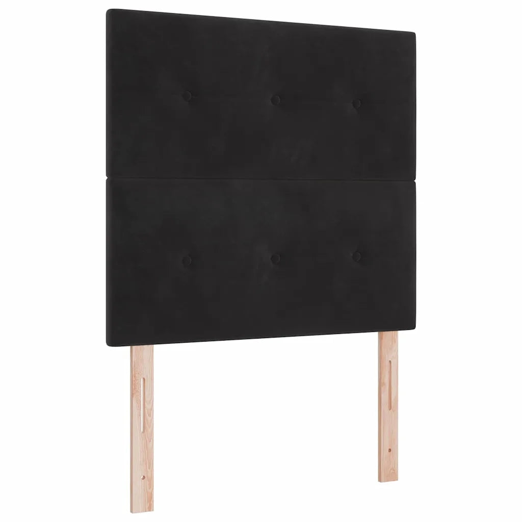 Letto a molle con testiera Nero 120 x 190 cm Velluto 3344929