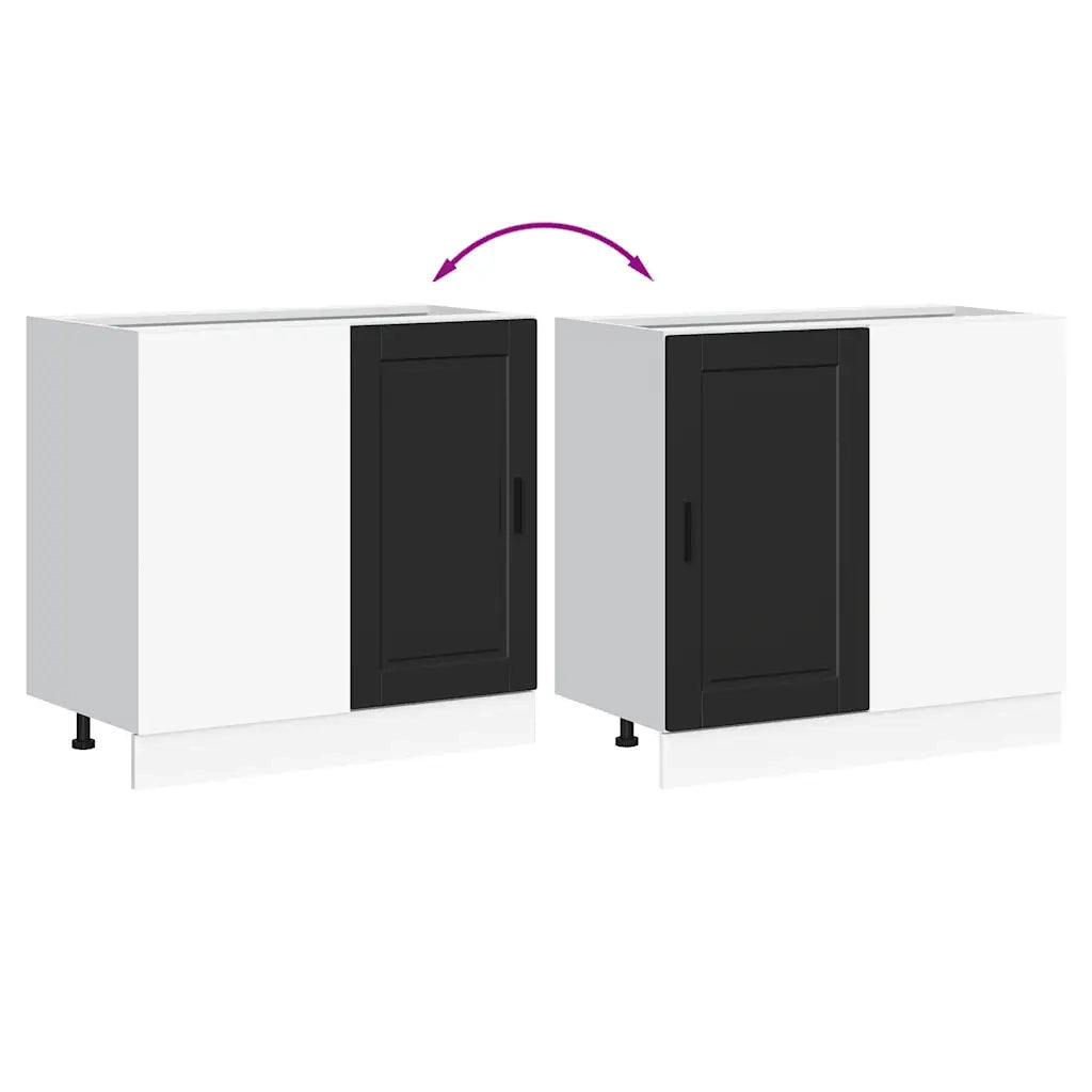 Mobiletto da cucina "Porto" nero in legno ingegnerizzato 854299