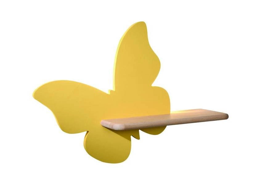 Candellux Butterfly applique LED 4W gialla legno 84873