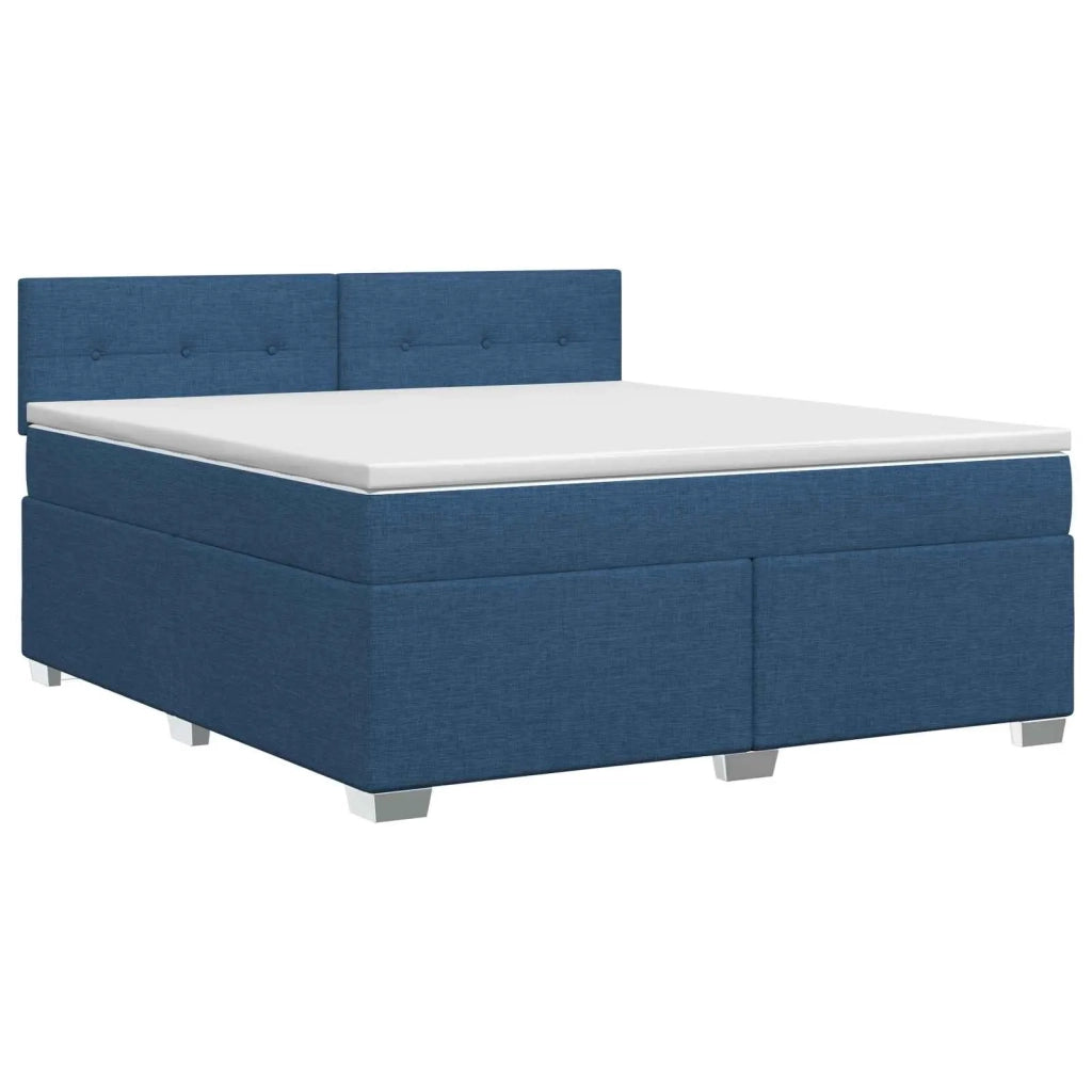 Letto box spring con materasso Blu 140 x 190 cm Tessuto 3450480