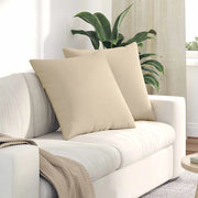 Cuscini da Divano 2 pcs Crema 60 x 60 cm Tessuto 42014030