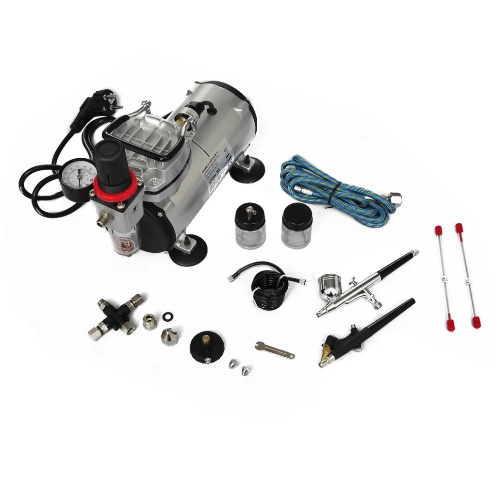 Set Compressore Aerografo con 2 Pistole 140283
