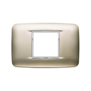 VIMAR EIKON - PLACCA ROUND 2M CENTRALI NICHEL SAT