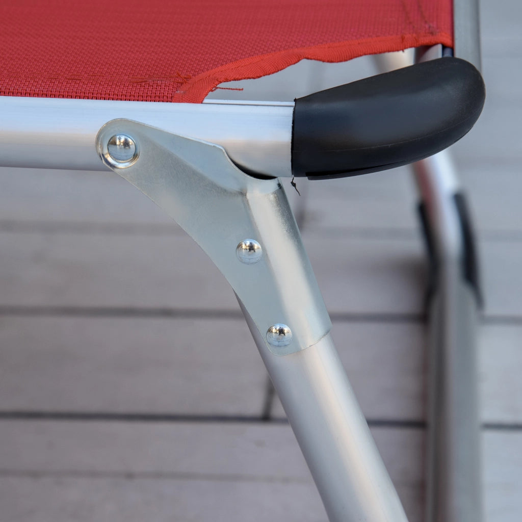 Sdraio pieghevole da giardino con cuscino ¨C Minimal ¨C Grigio 120 kg