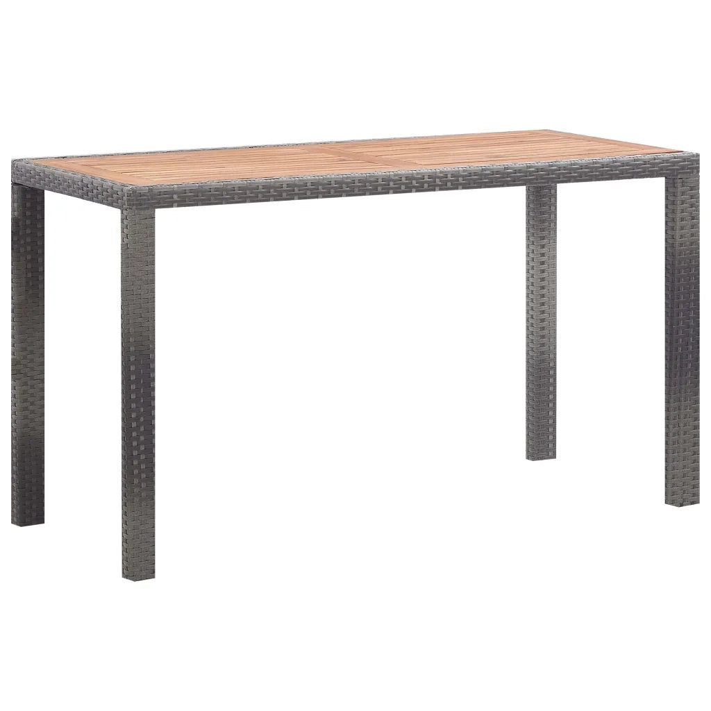 Set da Pranzo da Giardino 5 pz Polyrattan e Acacia Antracite 46368