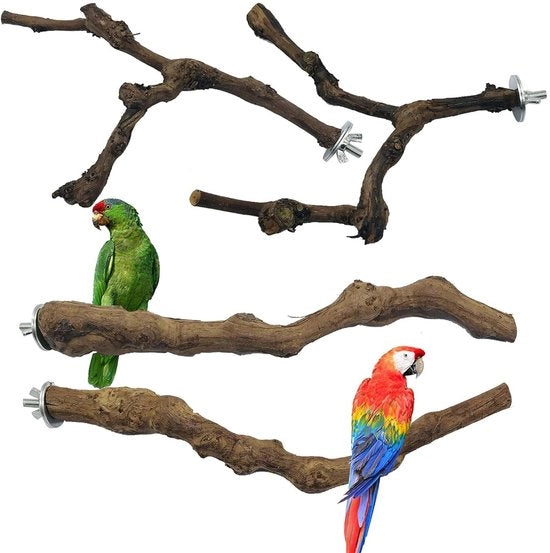 Giocattolo per uccelli - Asta per uccelli - Stocco naturale per uccelli - Lunghezza: 23-30 cm - Giocattolo per uccelli in natura