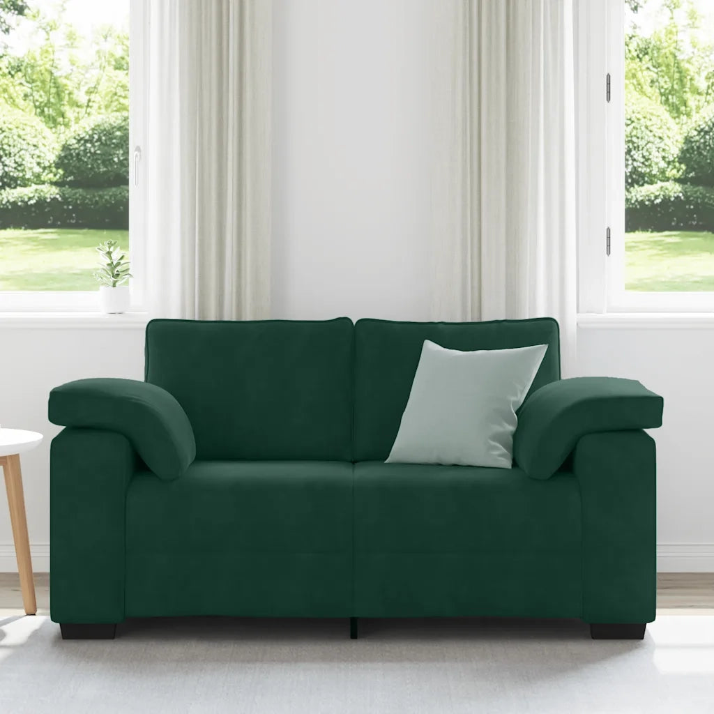 Divano Divanetto-Sofa Verde Scuro 120 cm Velluto