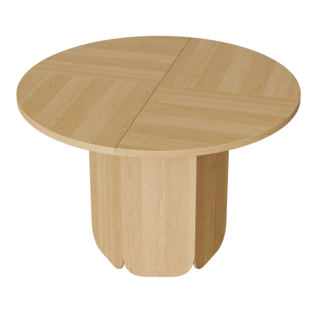 TAVOLO ROTONDO DA PRANZO 120 cm MDF Rovere per 4-6 persone