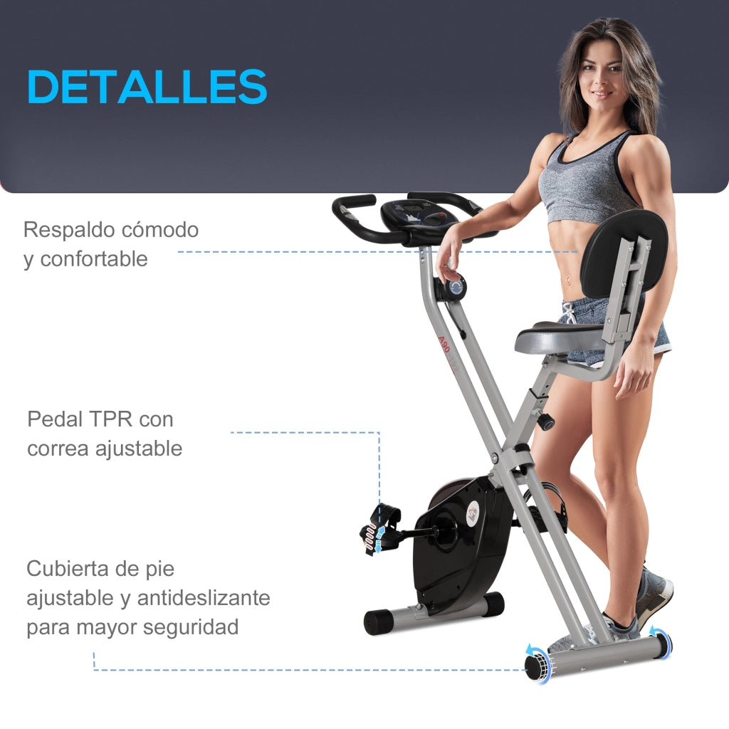 Sedia da Allenamento Pieghevole con Schienale ¨C Minimal ¨C Grigio