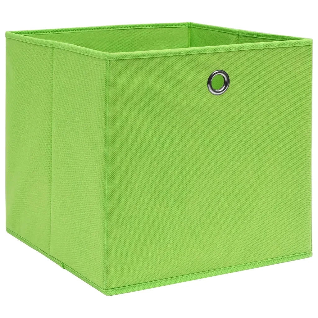 Contenitori 10 pz in Tessuto non Tessuto 28x28x28 cm Verde CFW5205170