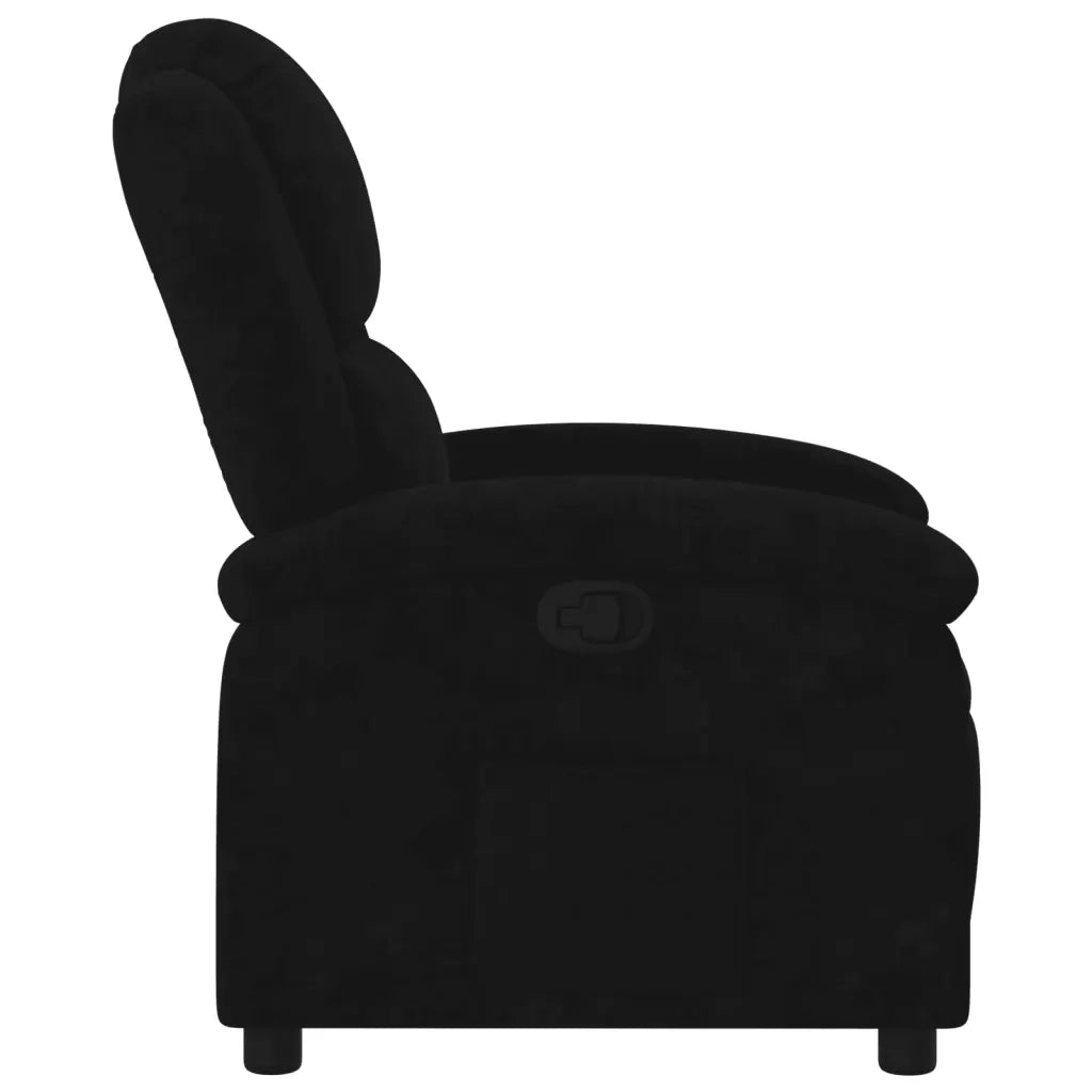 Poltrona reclinabile in velluto nero 3205493