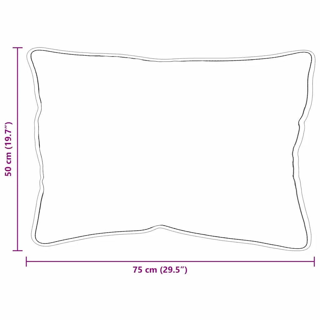 Cuscino con cuscino Bianco 75 x 52 x 20 cm Cotone e Poliestere 42007797