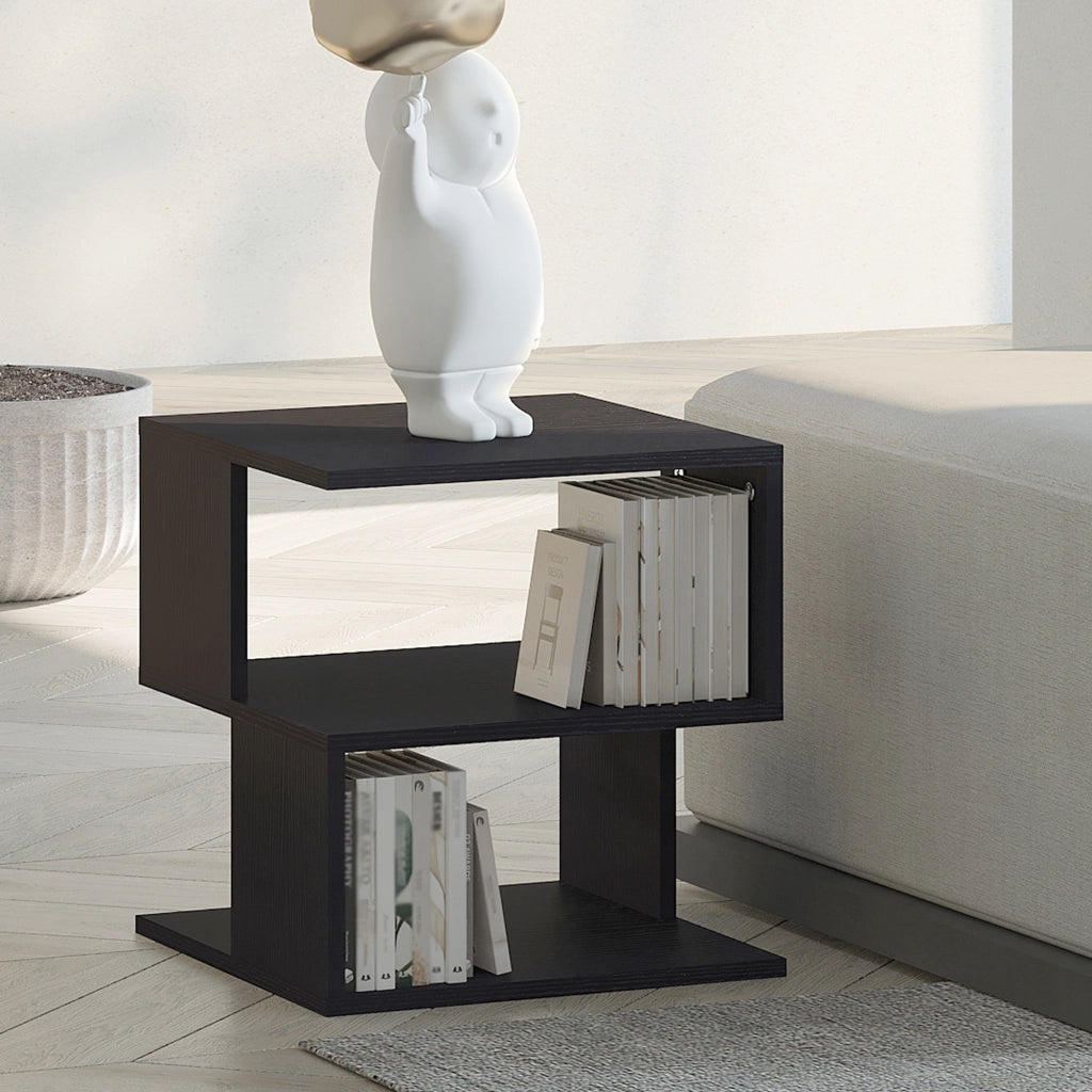 Tavolino 3 Livelli ¨C Minimal ¨C 40x40x43 cm Nero
