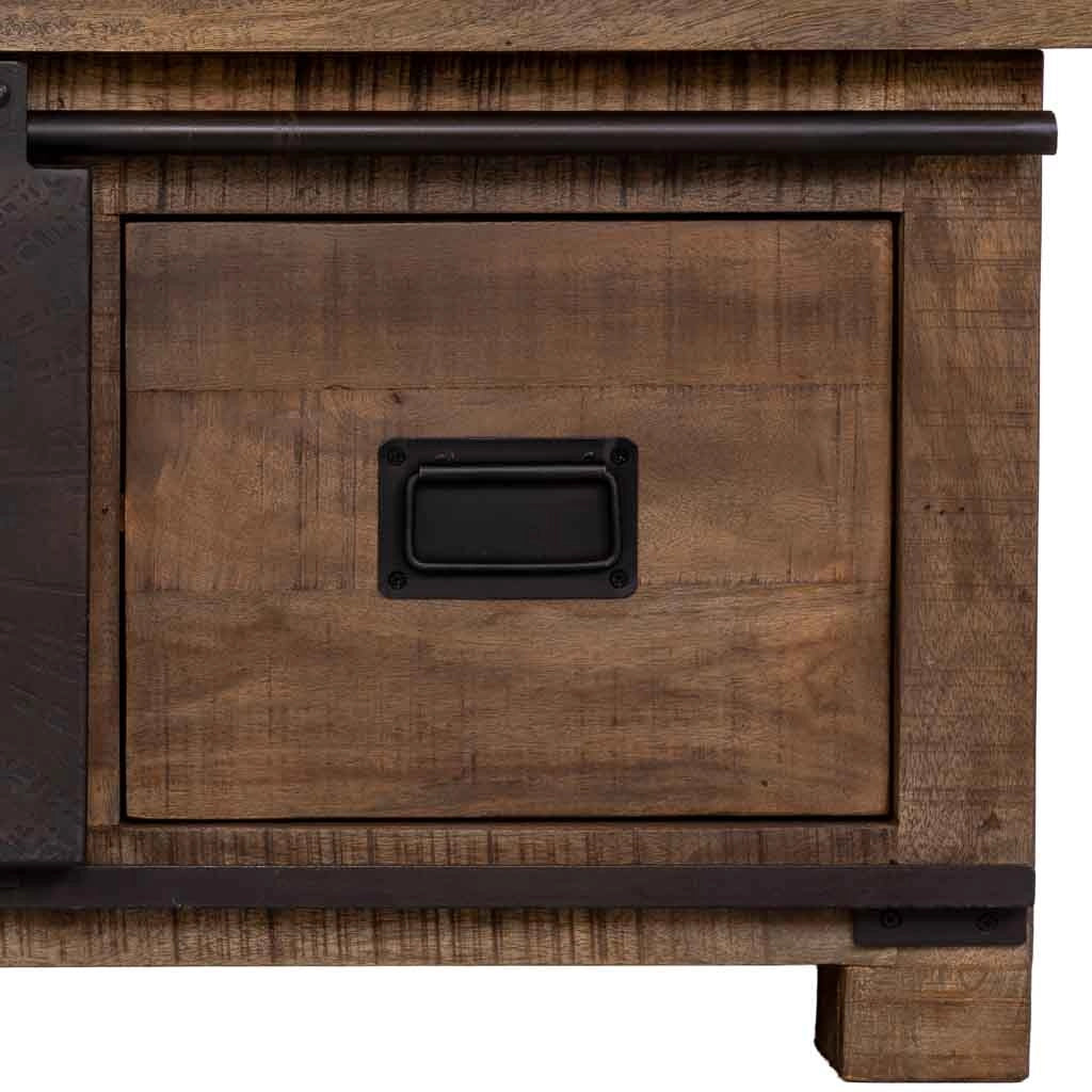 Tavolino da caffè in legno marrone 90x90x46h cm