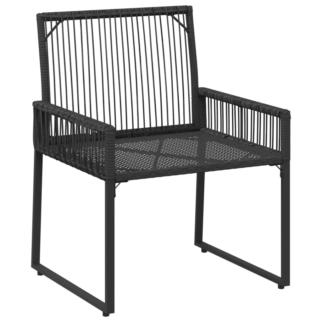 Set di Mobili da Esterno 11 pcs Nero e Turchese polyrattan 42025155