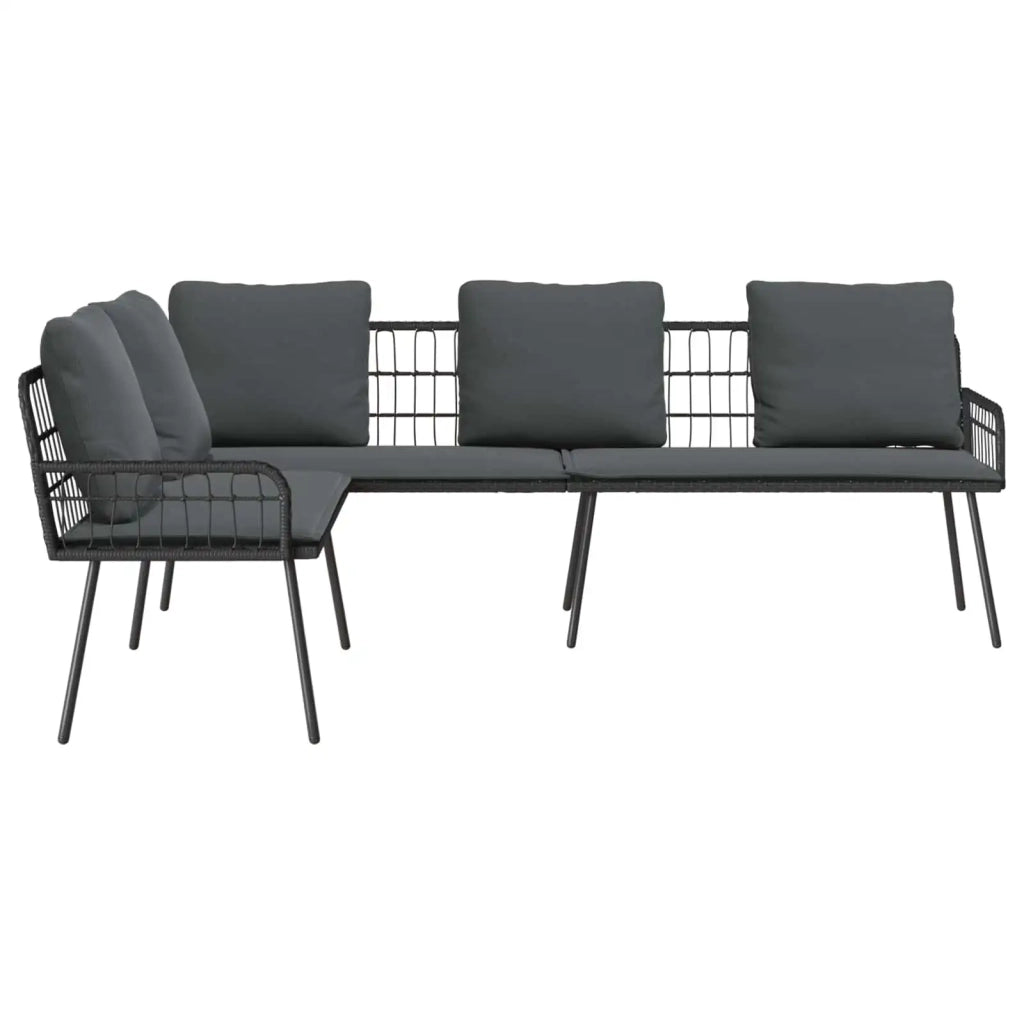 Divano con cuscino Antracite 173 x 231 x 90cm Acciaio 4108263
