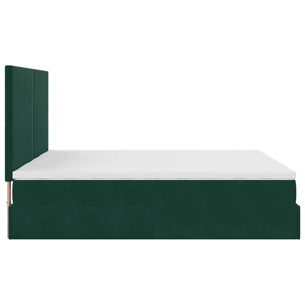 Struttura Letto Pouf con Materassi 160x200 cm Velluto 3314600