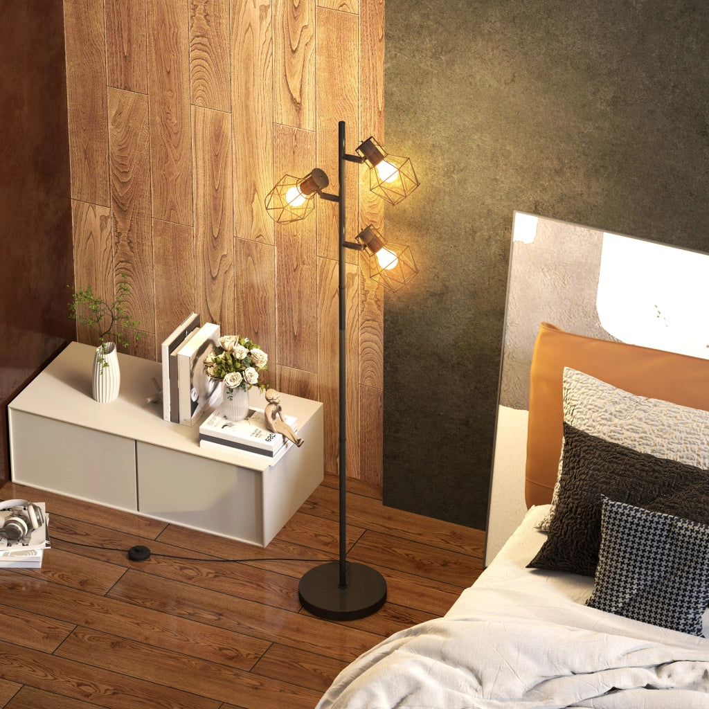 Lampada da terra a 3 luci ¨C Minimal ¨C nero 41x28x169 cm