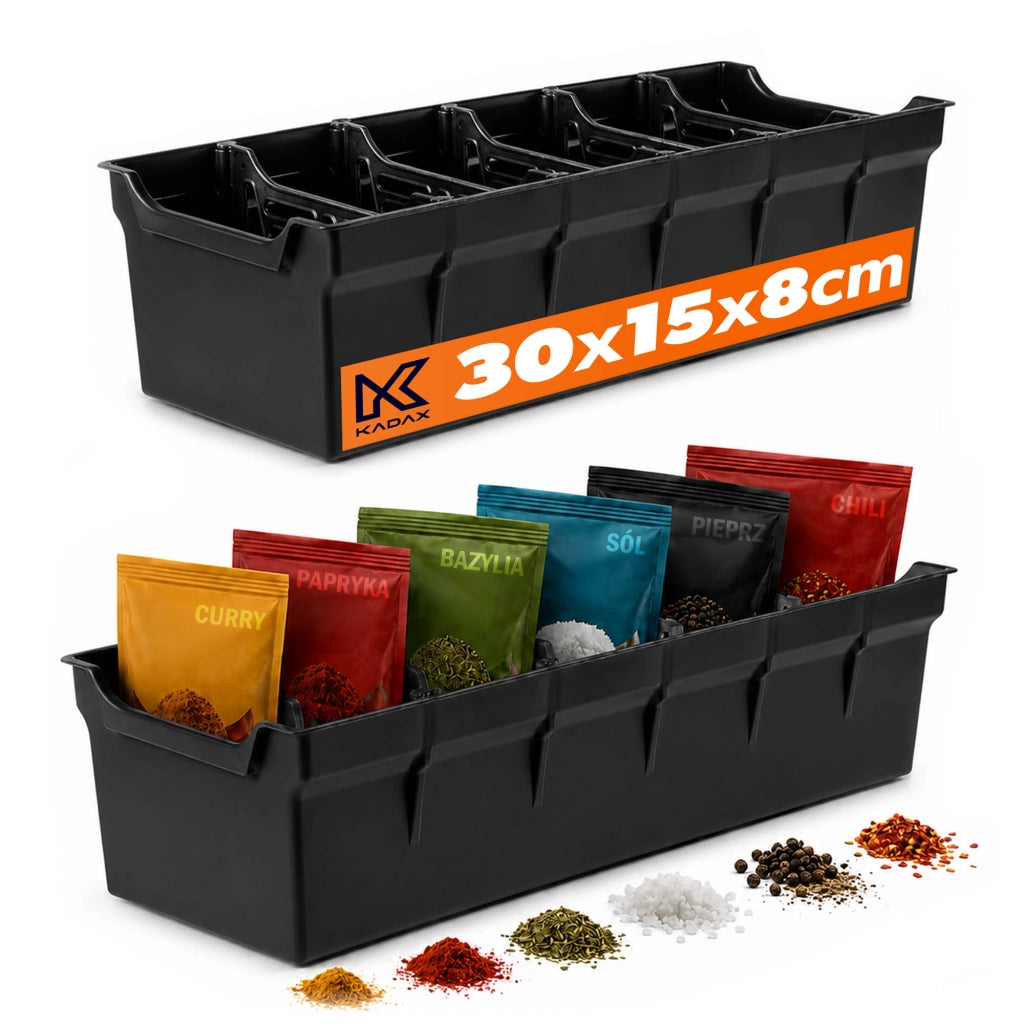 KADAX Organizer na przyprawy czarny <24> K17438