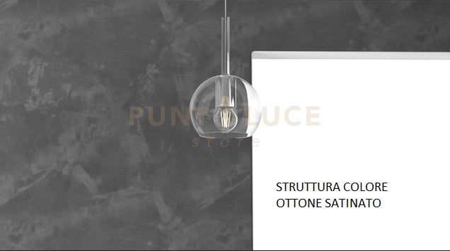 SOSP. OTTONE SAT. 1 LUCE PICCOLA TRASPARENTE 1155OS-SP-TR