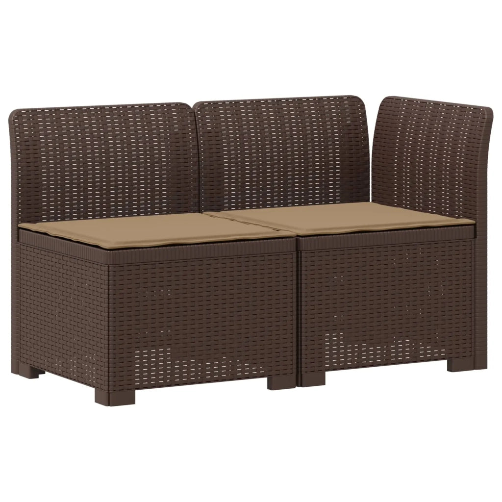 Divano da esterno-Divano da Giardino a 2 Posti con Cuscini Aspetto Rattan PP 247868