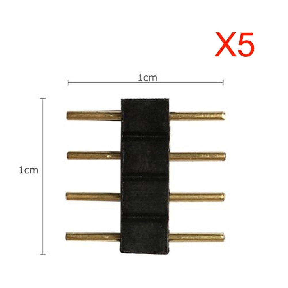 Trade Shop - Connettore Maschio Maschio 3528 5050 Per Strip Strisce Led Rgb 4 Pin Controller -
