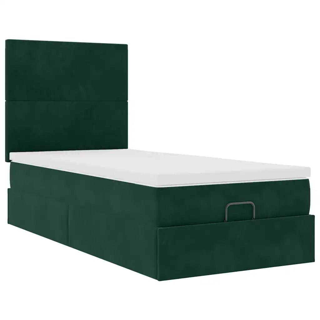 Struttura Letto Pouf con Materassi 90x200 cm in Velluto 3314225