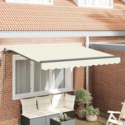Tenda Retrattile Crema 250 x 200 cm Tessuto 3329358