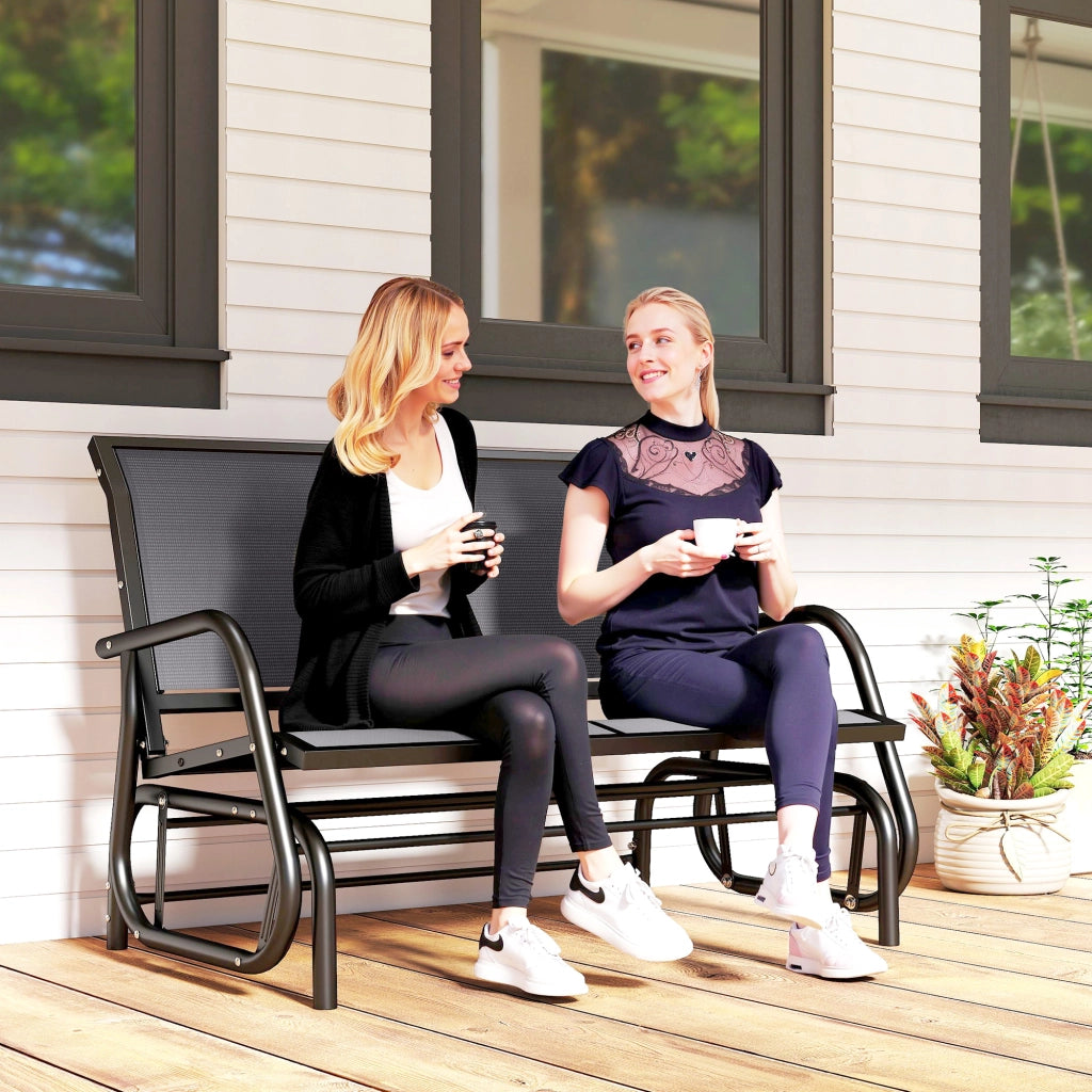 Divano da Giardino 2 Posti con Braccioli ¨C Minimal ¨C Tessilene Grigio