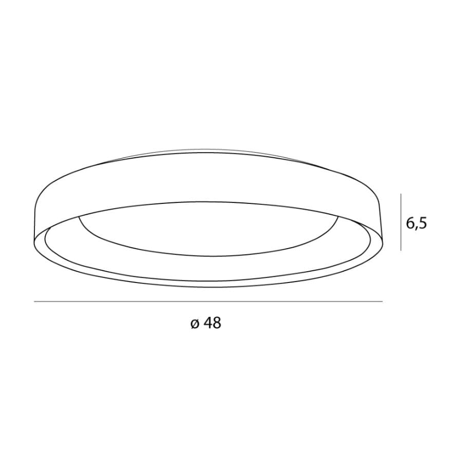 Plafoniera LED rotonda bianca Ø48 40W Maxlight Tornado