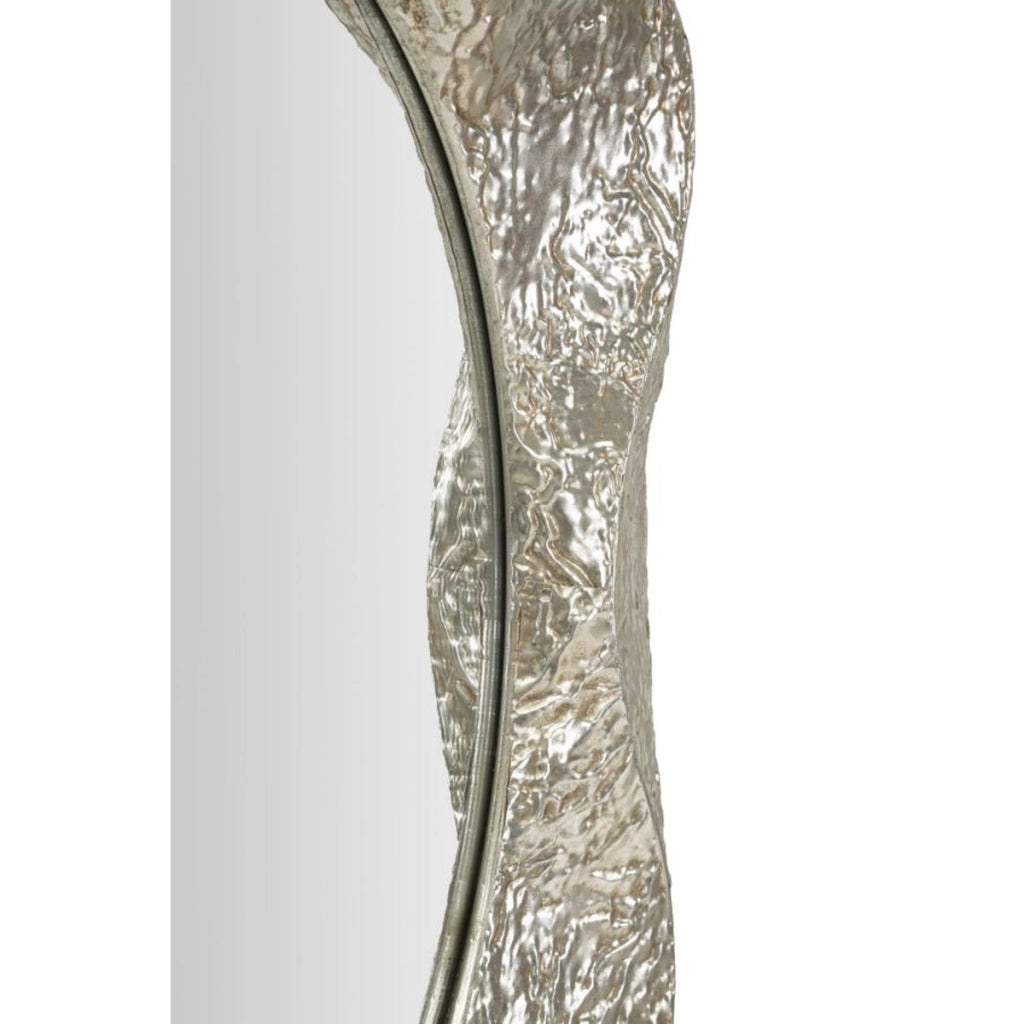 Specchio con Cornice VKH779, Argento, Metallo, 104x7x104 cm