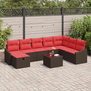 Set Divano da Giardino 9 pz polyrattan 3359343