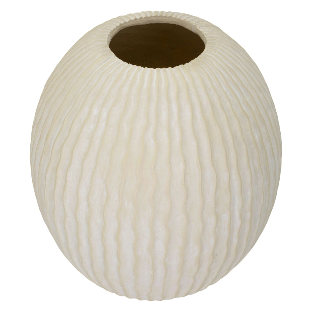 Galo, Vaso Texture Irregolare, Bianco Crema