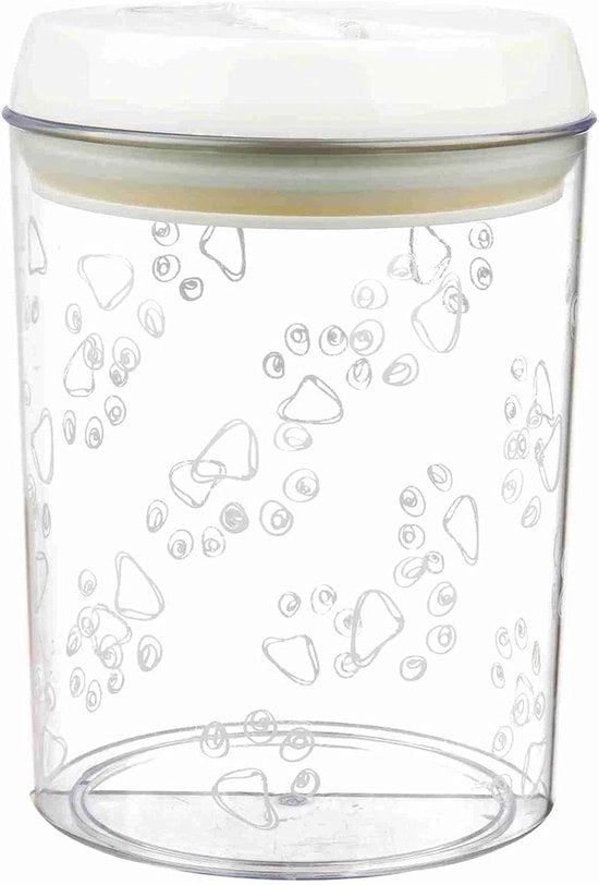 Scatola per Cibi e Spuntini in Plastica 1,5 L/Ø 12 cm Translucida/Bianca