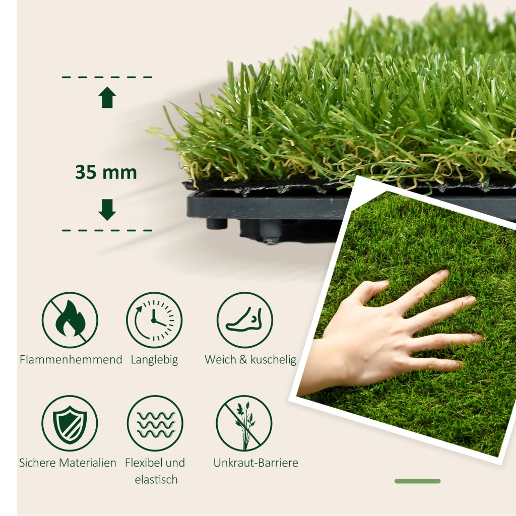 Set Prato Artificiale ¨C Minimal ¨C Verde, 10 pezzi 30x30 cm
