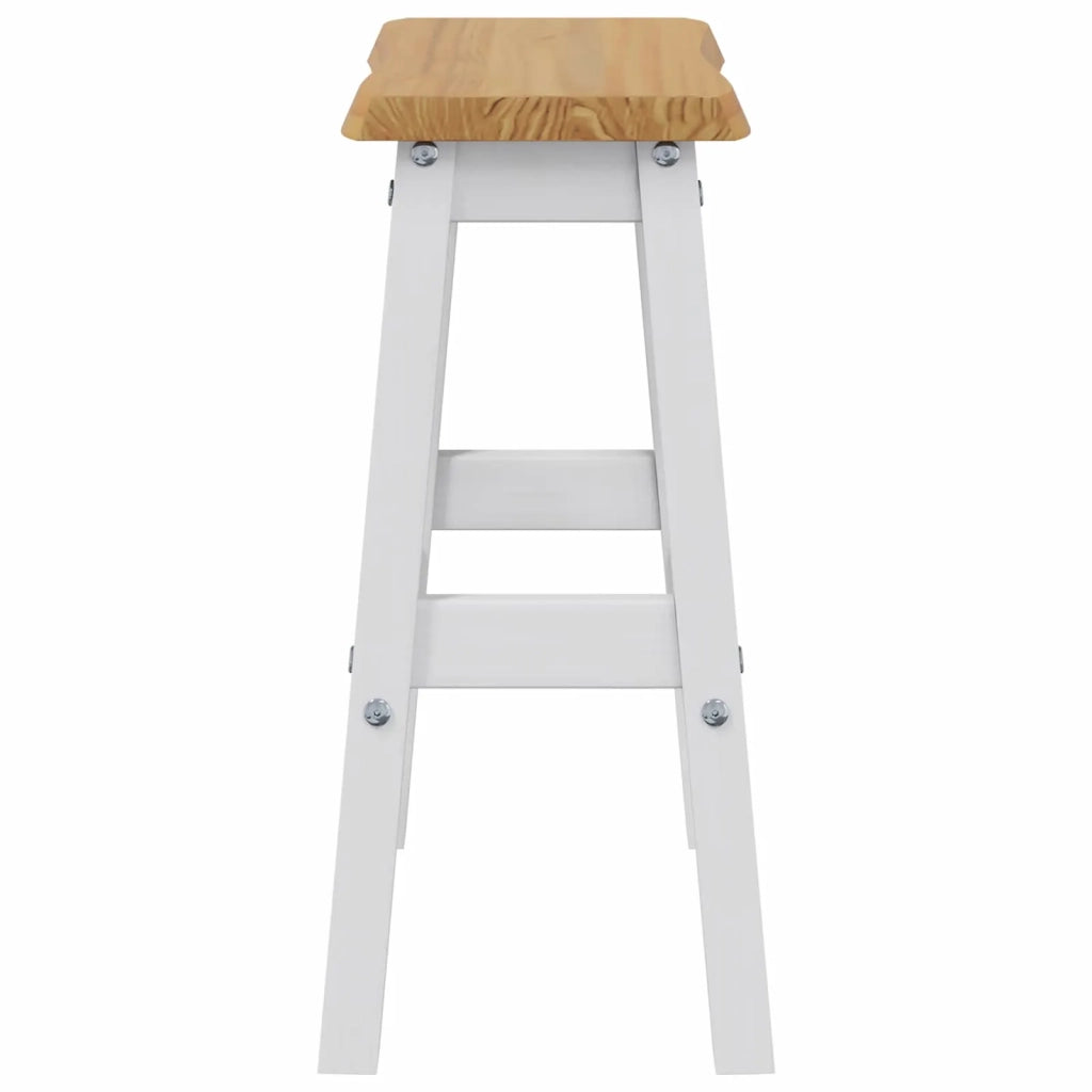 VidaXL Sgabello da Bar Alto EKAI 2 pcs Bianco 40 x 29 x 63 cm 42037016