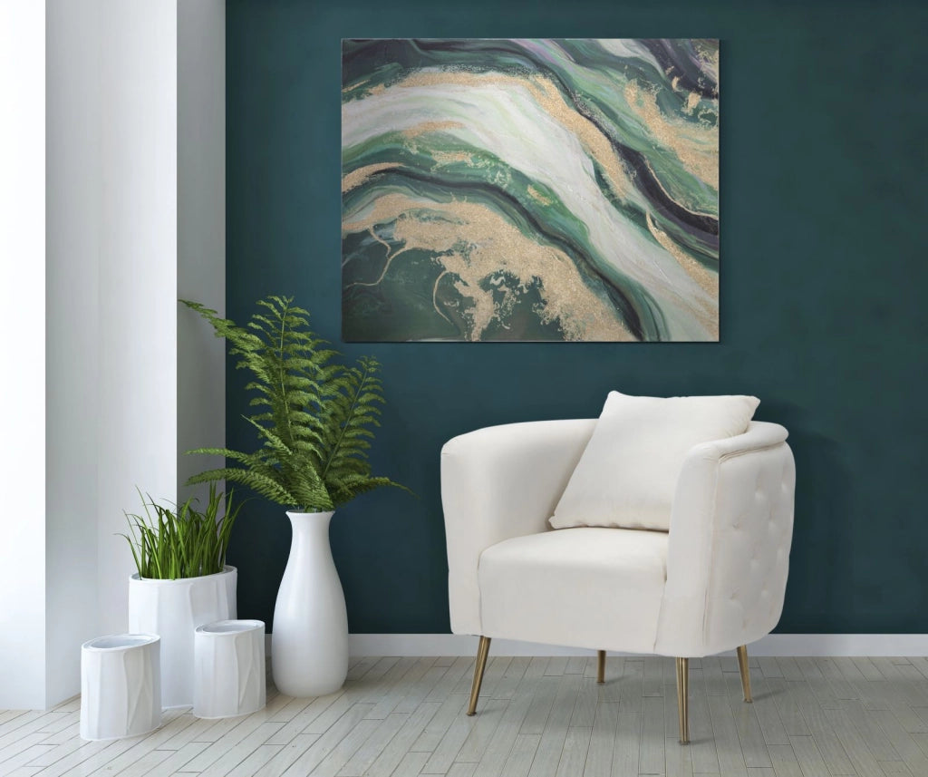 DIPINTO SU TELA GREENERY CM 80X2,8X100