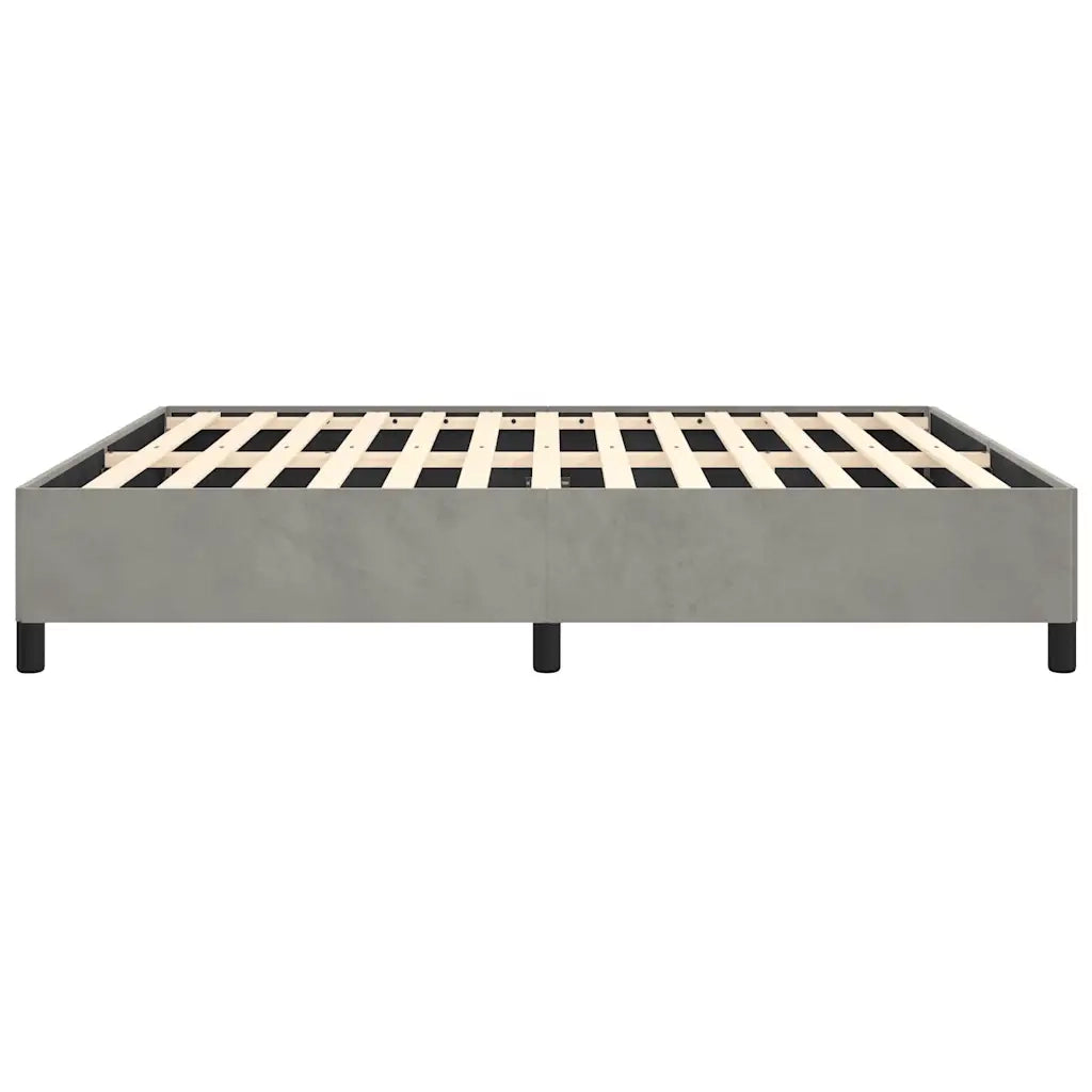 Struttura letto senza Materasso Grigio Chiaro 193x203 cm matrimoniale Velluto 347360