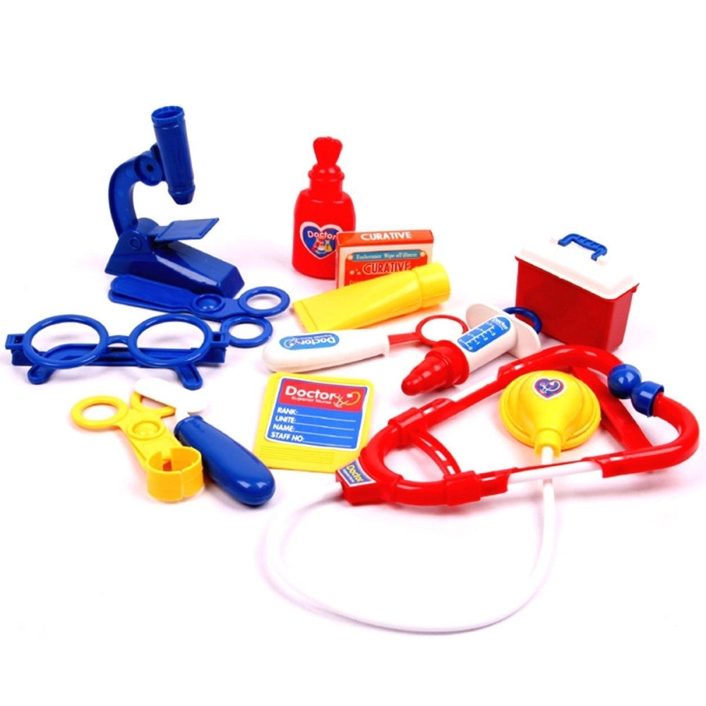 Trade Shop - Set Valigia Dottore Giocattolo Con Accessori Forbici Stetoscopio Valigetta -