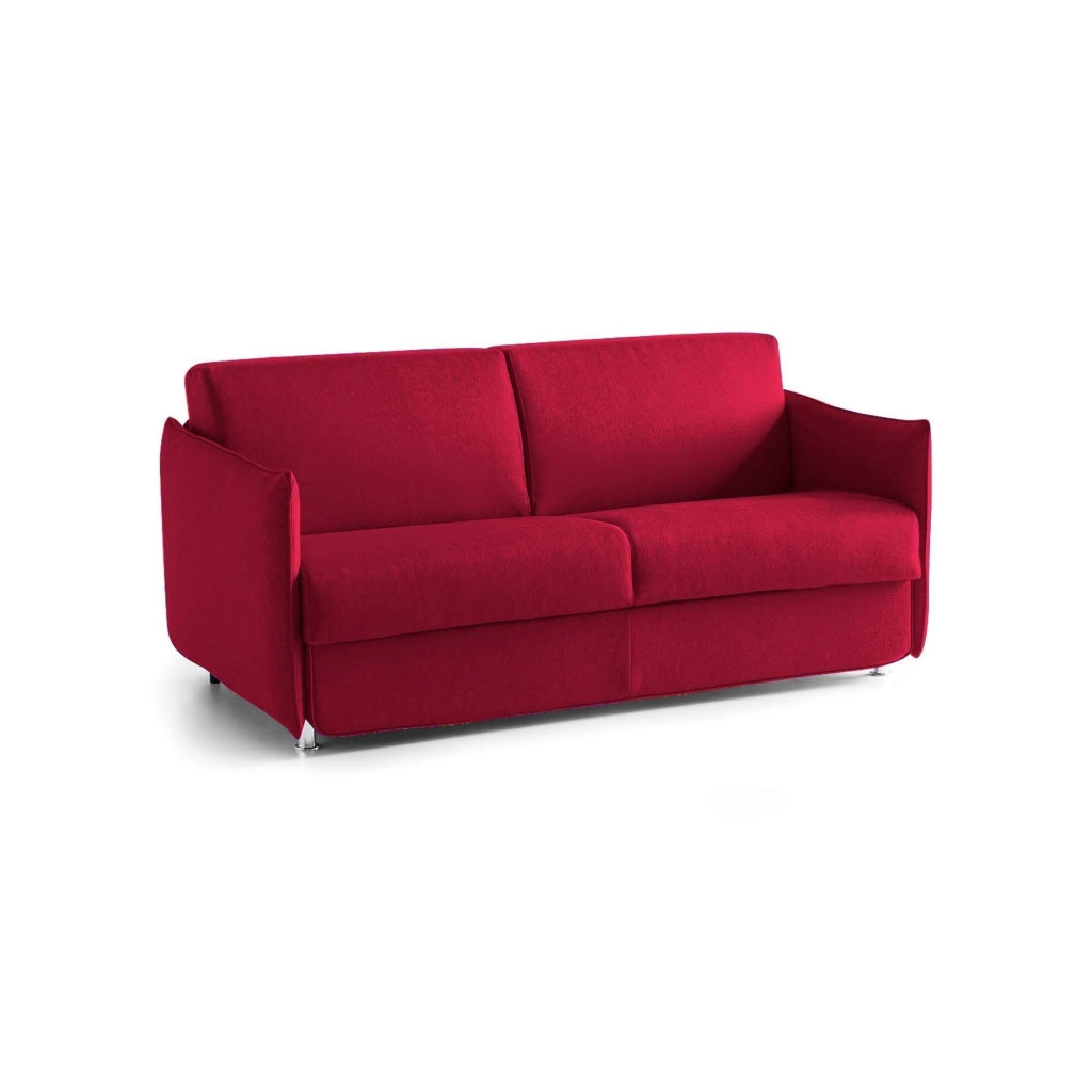 Varedo, Divano Fisso 2 Posti Sfoderabile Made in Italy, 180x95x90h cm Rosso