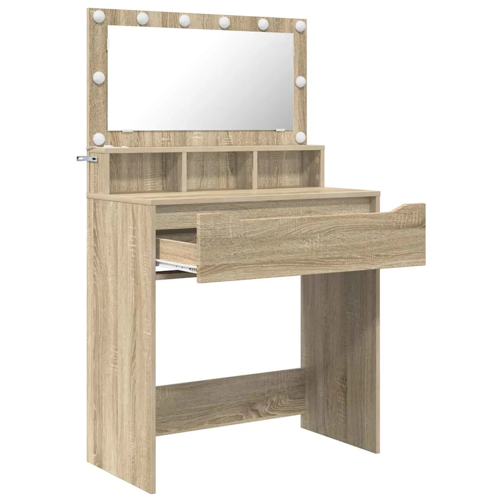 Toeletta | Tavoli da Trucco per Camera da Letto con cassetto Rovere Sonoma